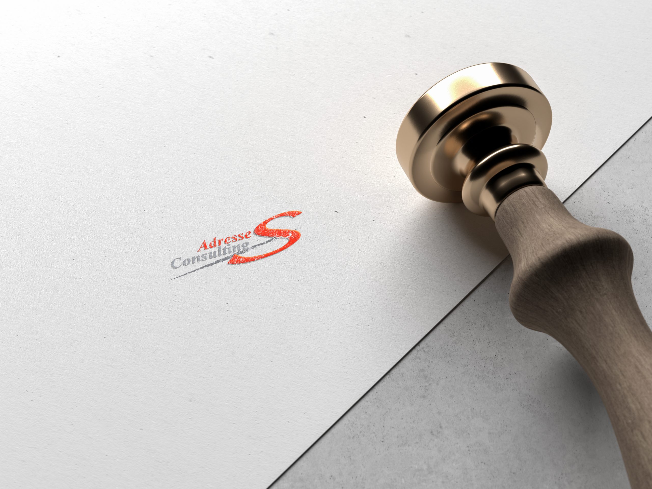 Modern Stamped Logo Mockup by Anthony Boyd Graphics